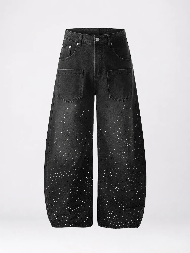 RHINESTONE BAGGY DŽÍNY - Obrázek 4