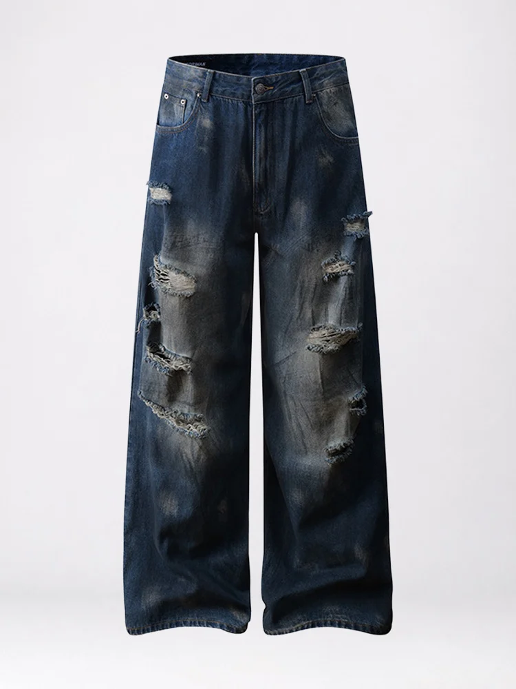 DISTRESSED VINTAGE BAGGY DŽÍNY - Obrázek 2