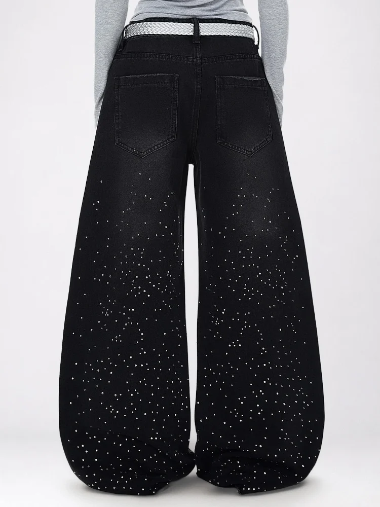 RHINESTONE BAGGY DŽÍNY - Obrázek 3